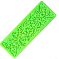 HSE Handmade Music Butterfly Design Silicone Green Lace Shaped Fondant Mould