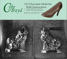 Cybrtrayd DOG010AB Chocolate Candy Mold, Includes 3D Chocolate Molds Instructions and 2-Mold Kit, Pomeranian