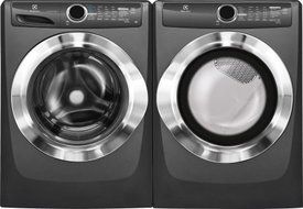 Electrolux White Front Load Laundry Pair with EFLS517STT 27" Washer and EFME517STT 27" Electric Dryer