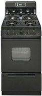 Premier SAK220BP ADA Compliant Black 20" Electronic Spark Gas Range with 2.4 Cu. Ft. Capacity Four Open Burners...