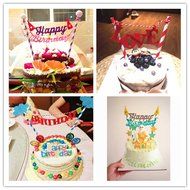 PuTwo Birthday Decoration Cake Decorating Picks, Green