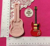Big Guitar Silicone Mold By Oh! Sweet Art FDA Approved for Food N2
