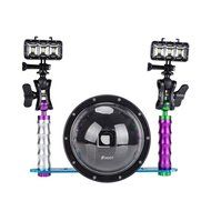 Lightwish 40M Waterproof Diving LED Video Light (CRI95+) + Dome Port Underwater Housing + Aluminum Alloy Diving... N4