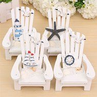 Mediterranean Style Wooden Chairs Mini Desktop Ornaments Home Doll Decorations N3