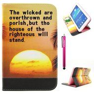 Tab 4 7.0 Case, Firefish Damage Resistance Case Premium PU Leather Wallet Card Slots Kickstand Feature Case for... N432