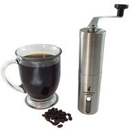 KonaBox Coffee Burr/Mill Manual Coffee Grinder with FREE Bonus Spoon Bag Seal Clip, Stainless Steel, Portable... N5