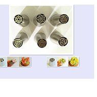 6PCS Russian Tulip Stainless Steel Icing Piping Nozzles Tips Russia Nozzl DIY Stainless Pastry Tips by Kissmytwins N8