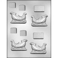 2-5/8" Sleigh 3 D Chocolate Mold