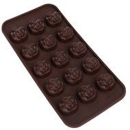 Home-X Rose Shaped Silicone Mold for Chocolate, Jelly and Candy - 15-piece Per Mold - Rose N3