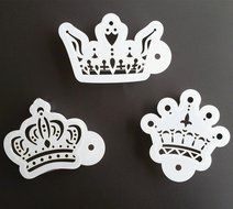 Yunko Set of 6 Stainless Steel Cookie Cutter Cup Cake Stencils Cookie and Coffee Stencils Set For Baby Shower... N6