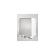 Summit FF6L7SSTB: Commercially approved undercounter refrigerator with front lock, stainless steel door and TB...