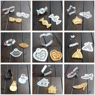 Yunko Set of 6 Stainless Steel Cookie Cutter Cup Cake Stencils Cookie and Coffee Stencils Set For Baby Shower... N8