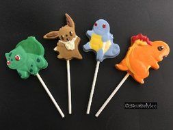 Pokerman Friends Chocolate Candy Lollipop Mold N2