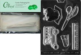 Cybrtrayd J082 Teacher&#039;s Kit Chocolate Candy Mold with Exclusive Cybrtrayd Copyrighted Chocolate Molding Instructions N6