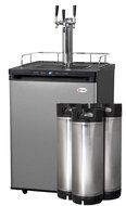 Kegco Full-Size Digital Homebrew Kegerator Dual Faucet Ball Lock Keg Dispenser Black N4