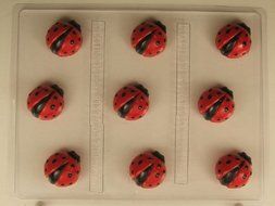 Small Ladybug Truffles - Bite Size - Chocolate Candy Mold - AO208