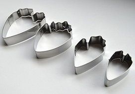 Fondant Cake Decoration Floral Petal Cutter Gumpaste Flower Cutter Stainless Steel Peony Cutter Set of 4 Easybaking... N2
