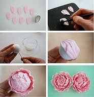 Fondant Cake Decoration Floral Petal Cutter Gumpaste Flower Cutter Stainless Steel Peony Cutter Set of 4 Easybaking... N4