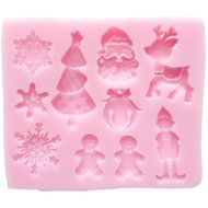 Funshowcase Santas Essentials Candy Silicone Mold for Cupcake, Cake Decoration, Sugar Paste, Fondant, Butter,...