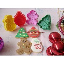 Anyana 4pcs Pie Crust Cutter Christmas Tree Snowman Ginger Bread Jingle Bell Halloween N4