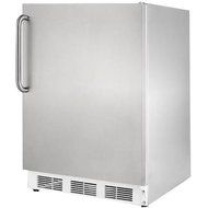 Summit AccuCold BI540CSS 24" 5.1 cu. ft. Under-Counter Refrigerator-Freezer with Cycle Defrost Zero Degree Freezer...