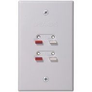 Audiovox Corporation AH300WHR RCA Speaker Wire Wall Plate - White