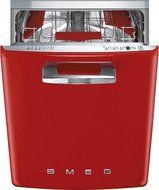 Smeg STFABURD 24" 50s Retro Style Series Dishwasher with 13 Place Setting 10 Wash Cycles Including Crystal Washing... N2