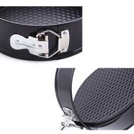 Life-C Cake Pan Mold [Hearted Round Square] with Non-stick Coating, Rolled Rim to Resist Warping Spring Latch... N7