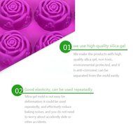 6 Cavity Rose Flower Candy Treats Cake Maker Mold. Chocolate Soap Mold. Baking Pan, Bake ware - Food Grade Silicone... N6