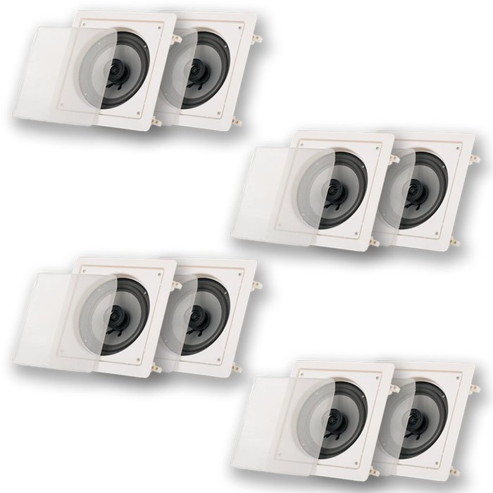 Acoustic Audio CS-I62S-4PR 250 Watt 6.5" 2-Way Home Theater In-Wall/Ceiling Speakers (4-Pair)