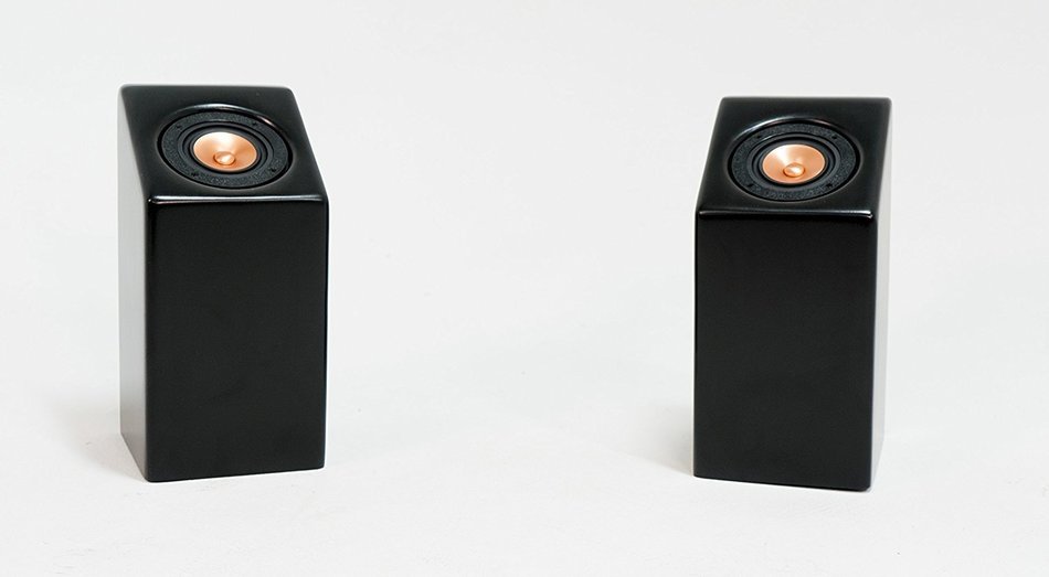 Fyssion D4 with 4" Full Range Driver Pair Matte Black Off-Axis Speakers N4