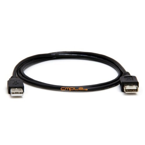 Cmple - USB 2.0 A Male to A Female Extension Cable -15FT (Black) N5