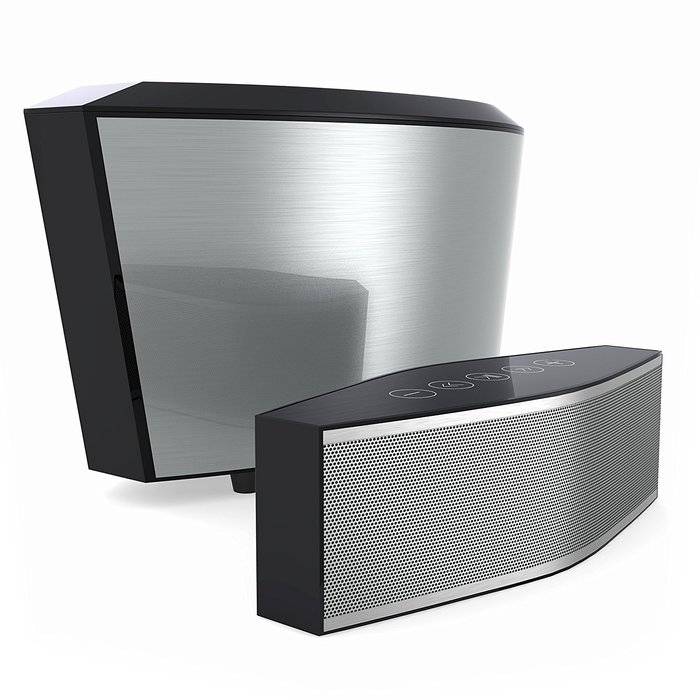 Vomercy Wireless Speakers Bluetooth Speakers Home Theatre Speakers Subwoofer Deep Bass QI Wireless Charging NFC... N4