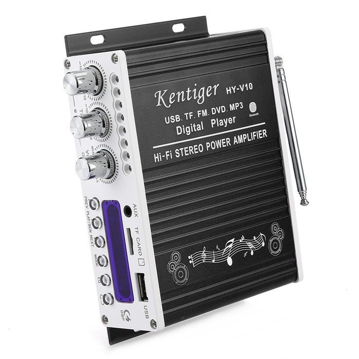 Robolife USB Kentiger V10 Bluetooth Hi-Fi Stereo Super Bass Audio Power Amplifier with Romote Control N4