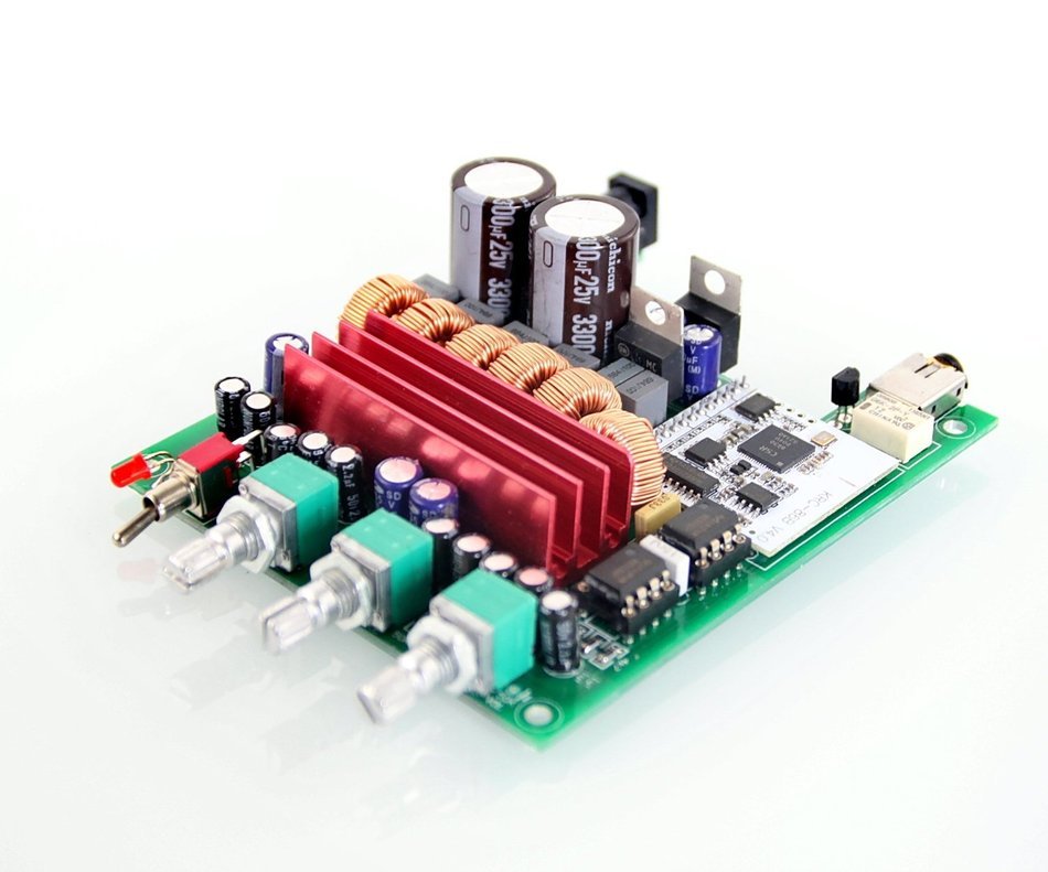 Nobsound&reg; Bluetooth CSR8630 4.0 Receiver Module TPA3116 Digital Amplifier Board Hifi DIY 2.1 Channel High-power... N6