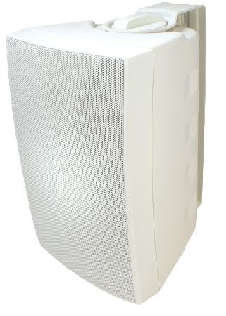 5.5inch OUTDOOR SPEAKER PAIR WITH 70V/25V TRANSFORMER (WHT) With Headphones