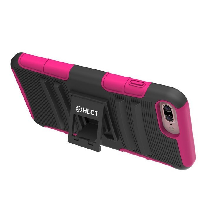 iPhone 7 Plus Case, HLCT Rugged Shock Proof Dual-Layer Case with Built-In Kickstand for iPhone 7 Plus 5.5 Inch... N17
