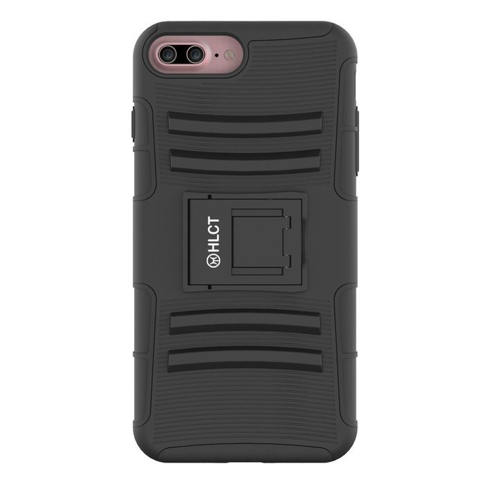 iPhone 7 Plus Case, HLCT Rugged Shock Proof Dual-Layer Case with Built-In Kickstand for iPhone 7 Plus 5.5 Inch... N22