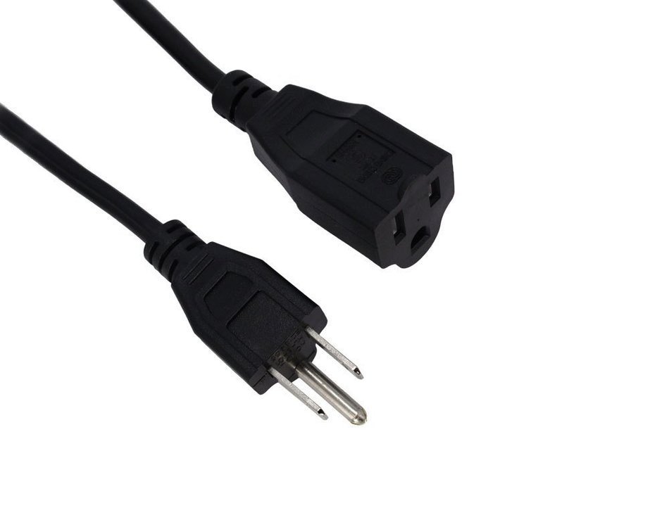 6-Inch Power Extension Cable, 5-Pack, Outlet Saver, 18 AWG
