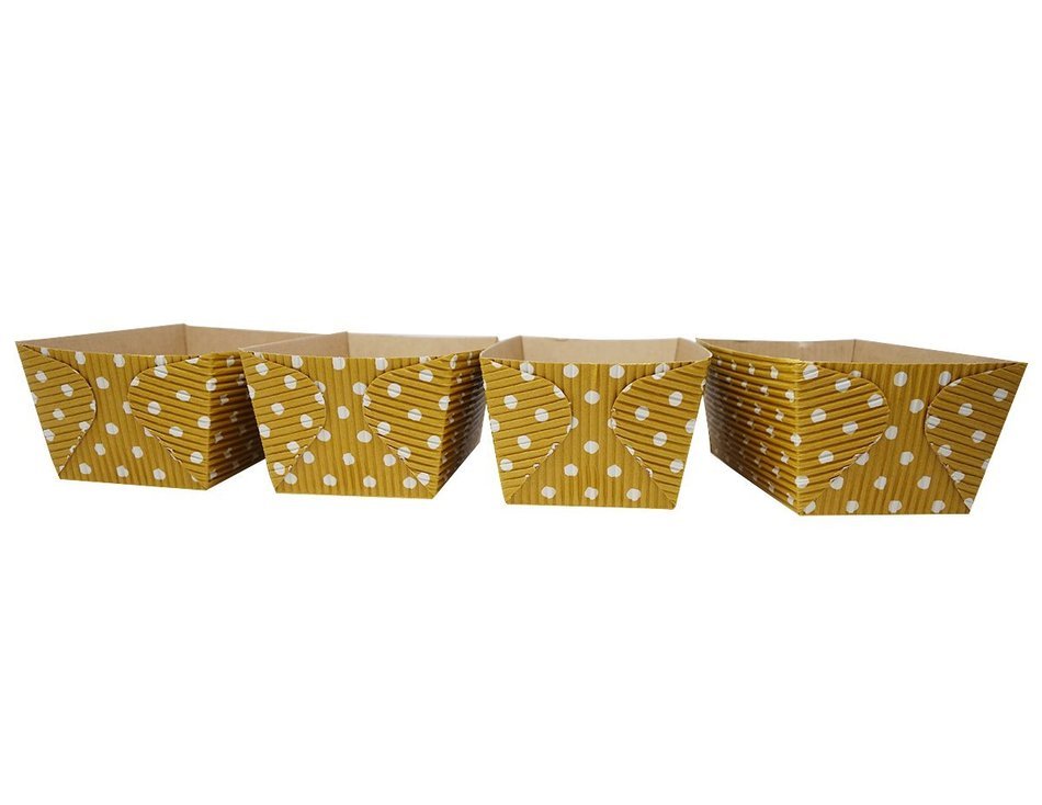 Welcome Home Oven-Safe Free Standing Paper Baking Pans, Yellow, 1-Pack (4 Pieces) N2