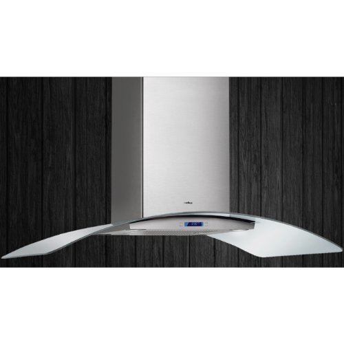 ELICA ECN642S2 Island Chimney Hood with 600 CFM Internal Blower, 4 Blower Speeds, Halogen Lamps, Electronic Controls...