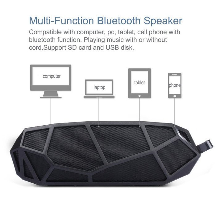 New Wayzon Portable Bluetooth Wireless speaker with FM Radio Bulit-in Mic Hands Free Dual Speaker Heavy Bass HI-FI... N4