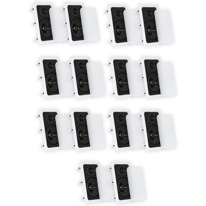 Theater Solutions CS5W In Wall Speakers Surround Sound Home Theater 7 Pair Pack 7CS5W