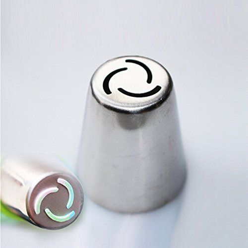 Signstek Stainless Steel 9PCs Russian Style DIY Cake Decoration Petal Piping Nozzle Tips-Making Bakery Tips N9