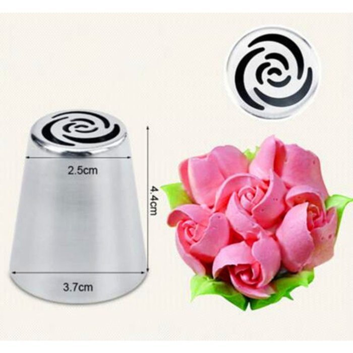 KiwiTwo A Set of 32pcs Russian Icing Piping Nozzles Cake Decoration Tips Home Baking DIY Tool Tulip Rose Nozzle... N5