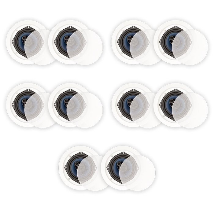 Blue Octave RC53 In Ceiling Speakers 3 Way Home 2800 Watts New 5 Pair Pack RC53-5PR