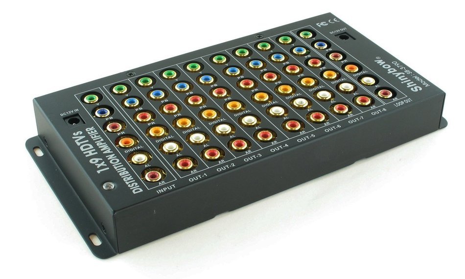 1x9 1:9 Component Video Audio Splitter Distribution Amplifier + Loop Out SB-3790 N2