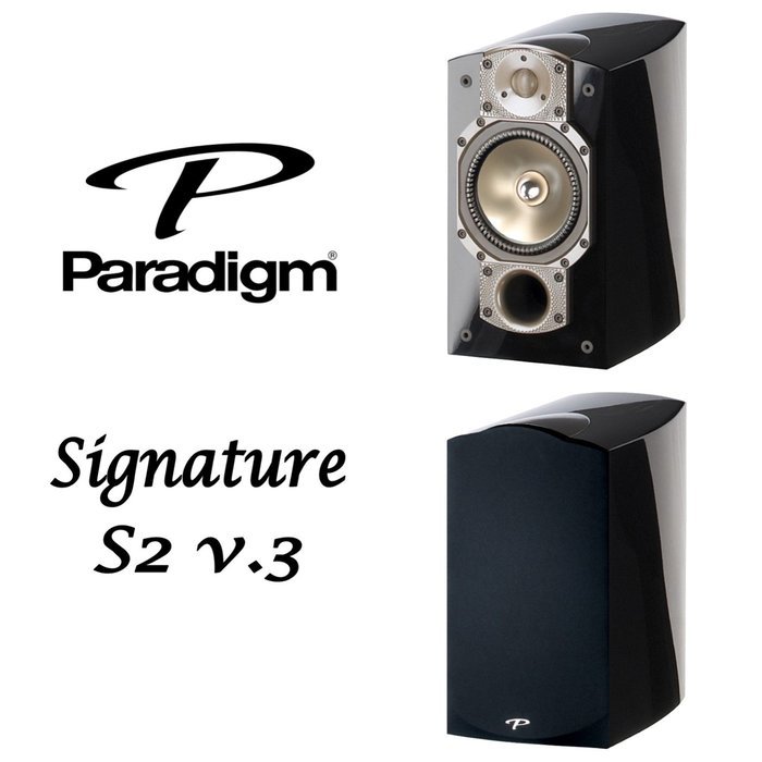 Paradigm Signature S2 v.3 2-Way Bookshelf Speaker (Pair, Piano Black) N3