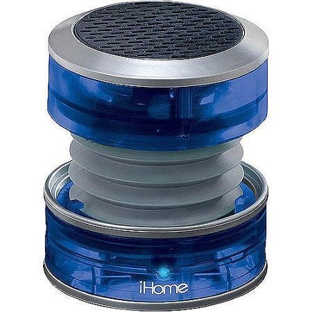 iHome, ( Blue ) Crystal Tunes Mini Speaker IHM60LT