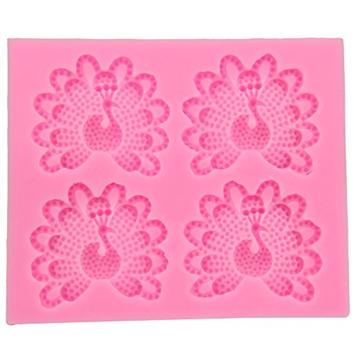 Let'S Diy Peacock Shape Moulds Lace 3D Silicone Mold For Candy Jelly DIY Sugarcraft Mould Cookware Dining Bar... N2